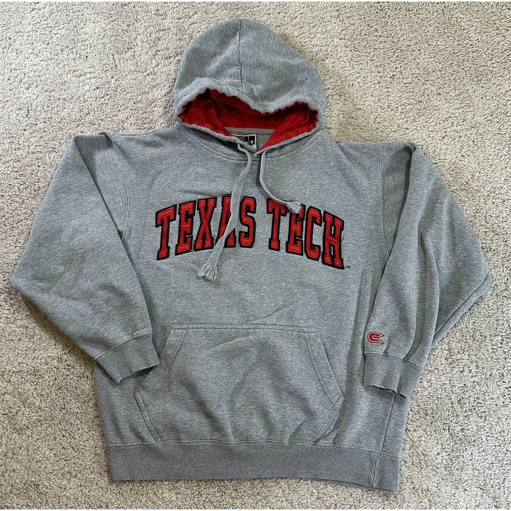 Texas Tech University Hoodie Men’s Medium Sweatshirt Pullover Gray